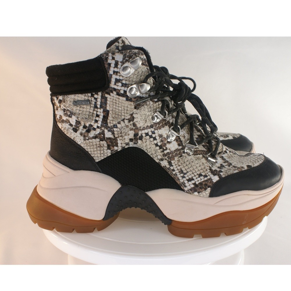 Kenneth Cole Maddox 2.0 Hiker Gore-Tex Snakeskin Platform Boots Womens 7